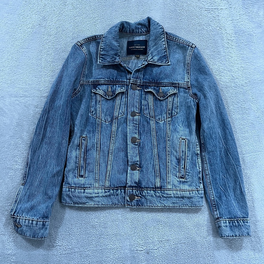 Lucky Brand Jacket Womens XS The Tomboy Trucker Denim Button Cowgirl Western